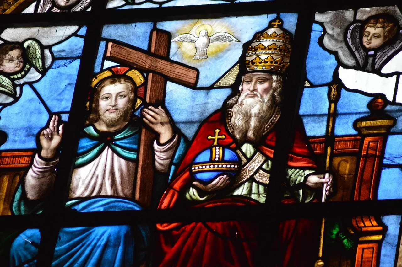 stained glass trinity