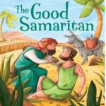 Good-Samaritan A drawing of the parable of the "Good Samaritan" showing a man helping another in the ground.